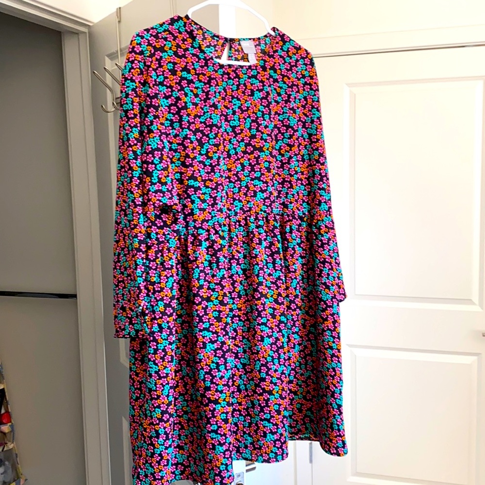 Flowered mini dress